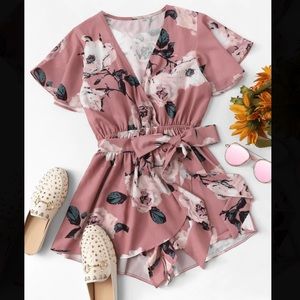 COPY - NWOT Pink Floral Romper